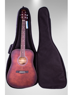 Fortex 350 Serisi Akustik Gitar Kılıfı Bordo