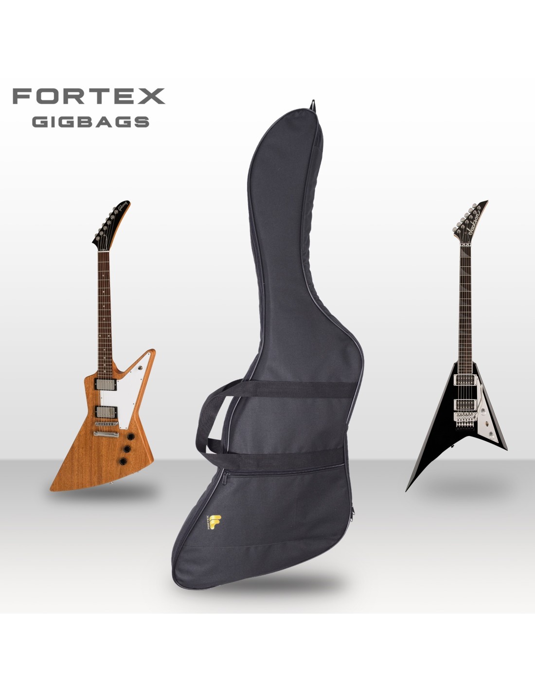 Fortex 300 Serisi Explorer - RR - Rhodes Kasa Elektro Gitar Kılıfı Siyah